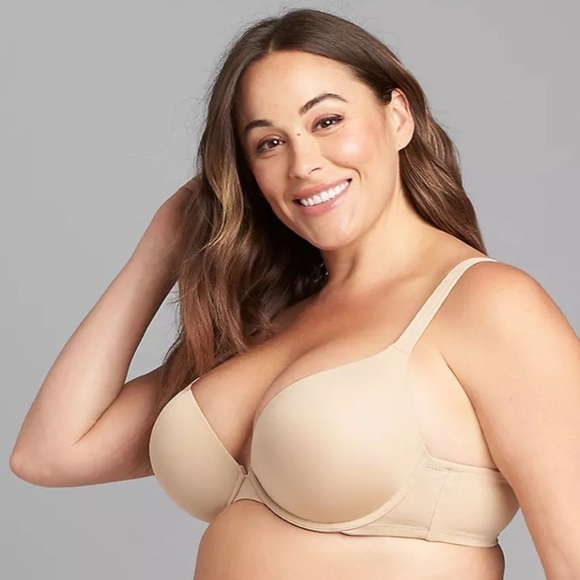 Lane Bryant Cacique Smooth Boost Plunge Bra 46DD - Picture 2 of 11